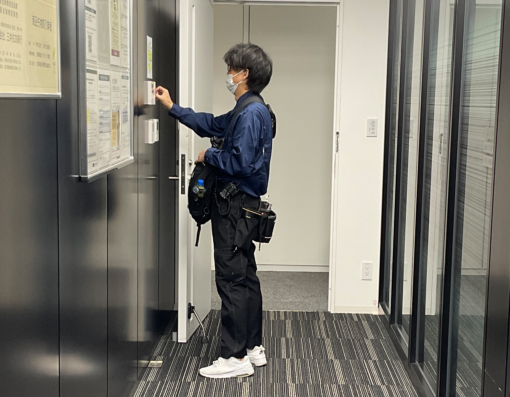 防火設備点検の様子
